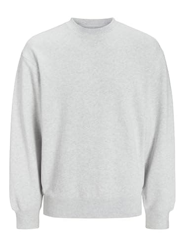Image of JACK & JONES Male Sweatshirt Plain Sweatshirt, White melange, L