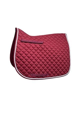 Image of Hy Equestrian Splendid Showjump Saddle Pad (Pony/Cob, Burgundy/White)
