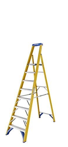 Image of Werner Fibreglass Platform Stepladder 8 Tread