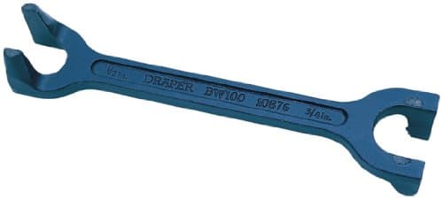Image of Draper 15mm x 22mm Basin Wrench | Heavy Duty Cast Iron Plumbing Tool | 10876