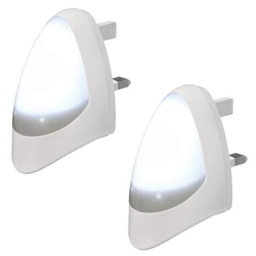 Image of Automatic LED Night Light, Plug in Energy Saving Dusk 2 Dawn Sensitive Night Light - White, Pack of 2