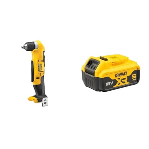 Image of DEWALT DCD740N-XJ Cordless 2-Speed Angle Drill - 18V XR Lithium-Ion - Bare Unit + DEWALT Battery