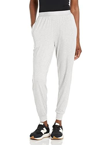 Image of HUGO Women's Outline Logo Lounge Jogger Pants, Soft Grey Melange, M