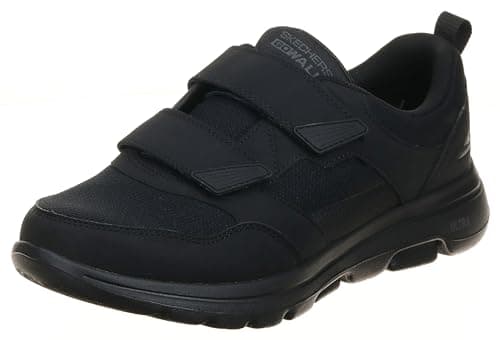 Image of Skechers Men's Gowalk Arch Fit-Athletic Hook and Loop Walking Shoes with Air Cooled Foam Sneakers, Black, 8.5 UK X-Wide