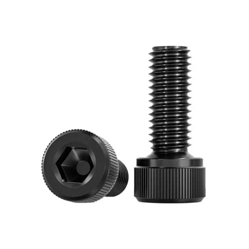 Image of Drenky M5 Cylinder Screws with Hexagon Socket M5 X 12mm Socket Head Cap Screws Bolts DIN 912 (ISO 4762) 304 Stainless Steel Socket Screws Fully Threaded Allen Socket Cap Screws, Pack of 20, Black