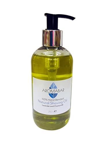 Image of Natural Shaving Oil with Lavender & Chamomile 250ml Pre Shave Oil 100% Pure with Pump Dispenser or Use as a Post Shave Moisturiser