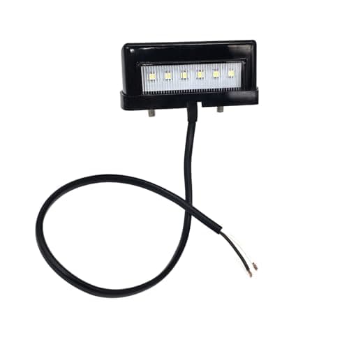 Image of AOJO 1 Pack Motorcycle LED Number Plate Lights, Trailer License Plate Lamp 12v 24v Cool White 6500K with E4 Approved