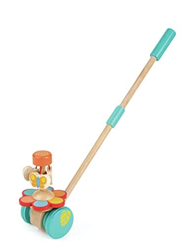 Image of Hape E0341 Dancing Butterflies Push and Pull Along Wooden Toy, 56.5 x 14.8 x 16.1 cm