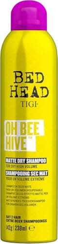 Image of Bed Head by TIGI Oh Bee Hive Dry Shampoo, Oil Absorbing, Volumising Hair Spray with Matte Finish, Refreshed Style for Fine, Flat & Greasy Hair, 238ml