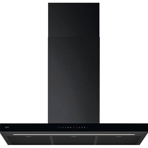 Image of AEG 8000 AuroraTech® GB87D91CB 90cm Chimney Cooker Hood - Black Gloss