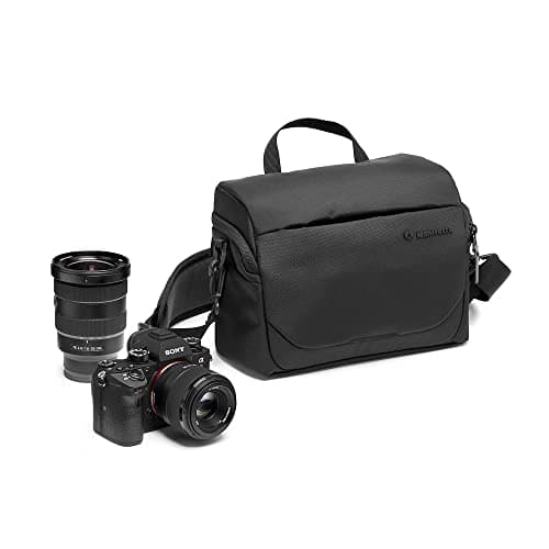 Image of Manfrotto Advanced Shoulder Bag M III, for Reflex and Mirrorless with Lens, Camera Bag, Camera Case with Tripod Mount and Rain Cover