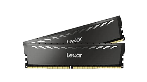 Image of Lexar 32GB (2x16GB) THOR DDR4 RAM 3200MT/s CL16 1.35V Desktop Memory with Heatsink, AMD Ryzen & Intel XMP 2.0, Black (LD4U16G32C16LG-RUD)