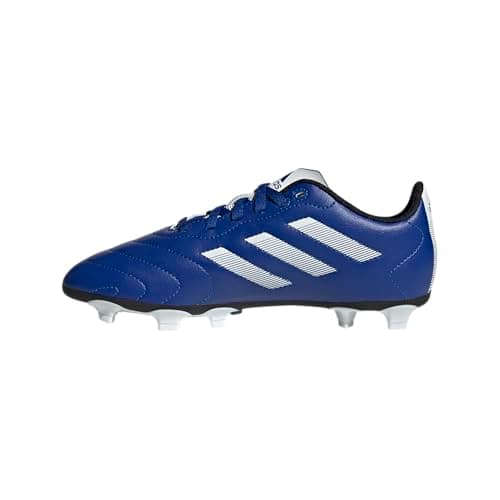 Image of adidas Goletto VIII Firm Ground Soccer Shoe, Team Royal Blue/White/Core Black, 12 US Unisex Little Kid, 11.5 UK Child