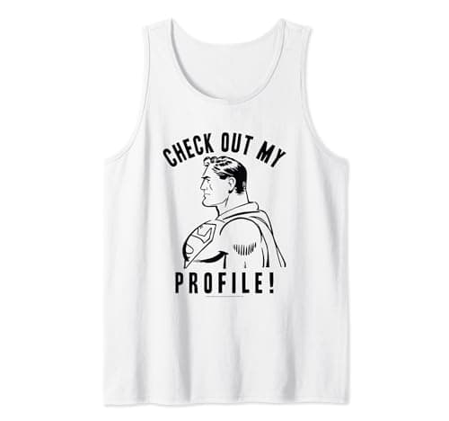 Image of DC Originals Superman Check Out My Profile Tank Top