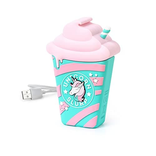 Image of Legami - Portable Charger, My Super Power, Rechargeable Battery, 3.5" x 4.2", Unicorn Theme, USB Charging Cable/Micro USB Charging Cable for the included power bank in 4 hours, Capacity 4800mAh