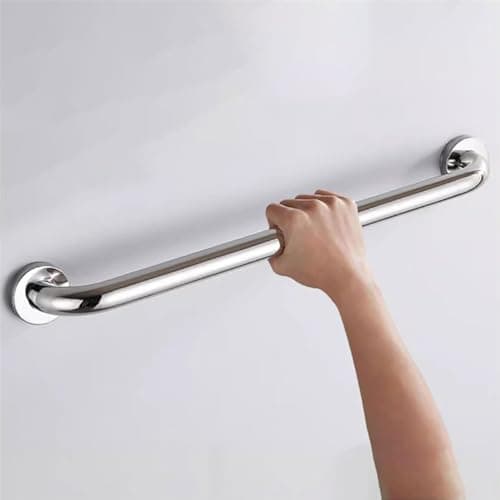 Image of Round Tube Grab Bars for Shower, 30cm 60cm 80cm 1m 1.2m 150cm Stainless Steel Stair Handrail for Walls, Non-Slip Safety Support Handle for Corridor Attic Step Fence Bathroom(4ft/120cm)
