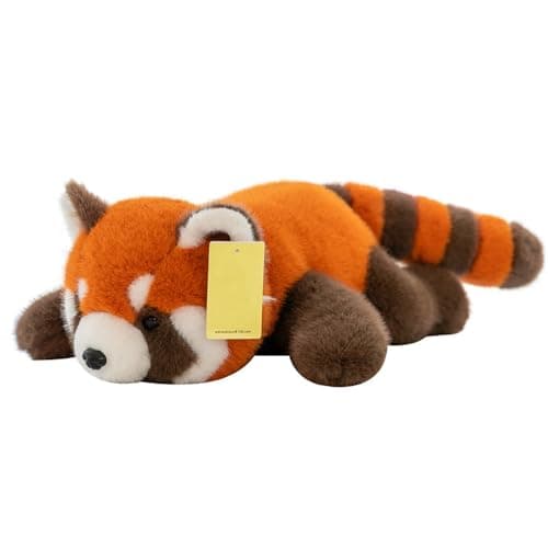 Image of NatureMan Red Panda Weighted Plush Toy,30cm Lifelike Red Panda Stuffed Animal Plushie for Adults Kids Birthday Gift
