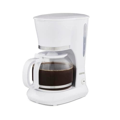Image of GEEPAS 1.5L Filter Coffee Machine | 800W Coffee Maker for Instant Coffee, Espresso, Macchiato & More | Boil-Dry Protection, Anti-Drip Function, Automatic Turn-Off Feature, White