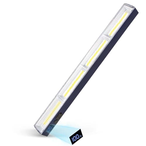 Image of LETOUR Magnetic Lights Rechargeable 4000 Lumens 7500mAh 40CM Work Light Bar, Inspection Lamp 216 LED Bulbs Waterproof, Portable Lighting with Hook, for Camping, Car Repair, Garage, Workshop Tasks