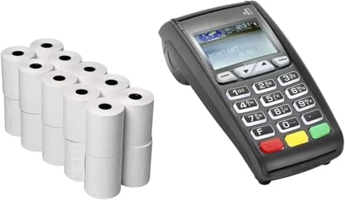 Image of Smooth Papers Thermal Paper Till Rolls for Credit Card All PDQ Machines 57x40 mm (Pack of 20 Rolls)