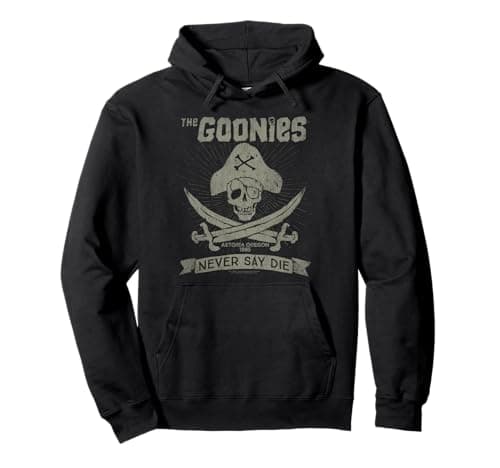 Image of The Goonies Never Say Die Grey Pullover Hoodie