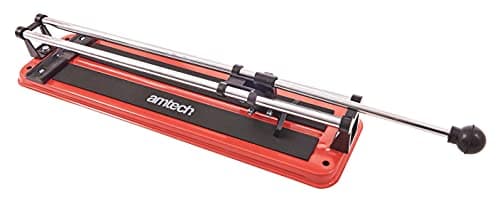 Image of Amtech 16" Tile Cutter, Heavy-Duty Steel Base with Lever Handle and Tungsten Wheel, for Cutting Ceramic and Glazed Tiles.