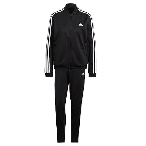 Image of adidas Womens Essentials 3-stripes Track Suit, Black/White, S