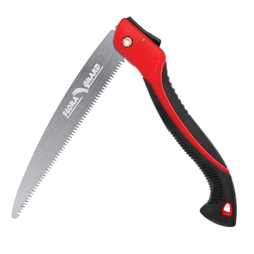 Image of FLORA GUARD 10 Inch Folding Pruning Saw, Quality SK-5 Steel, Soft Grip Hand Saw for Wood Gardening Camping Bushcraft