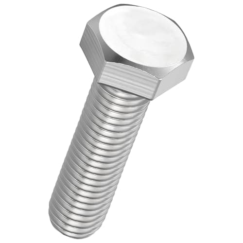 Image of Kozelo 2 Pcs Hex Head Screws Bolts - [M14-2x55] 304 Stainless Steel Grade A2-70 Fully Threaded Hex Tap Metric Hexagon Head Machine Bolts Right Hand External Hex Drive, Silver