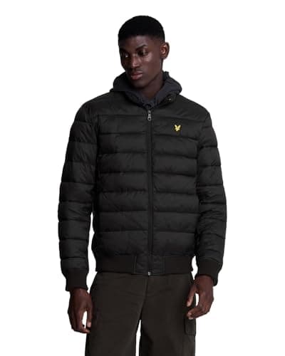 Image of Lyle & Scott Mid Jackets Funnel Neck Wadded Jacket Z865 Jet Black, XL