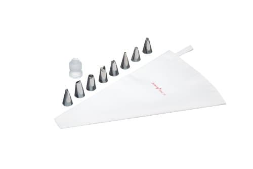 Image of KitchenCraft Sweetly Does It Beginners Cake Decorating Piping Set with Icing Bag and Nozzles, 8 Pieces