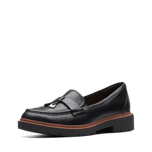 Image of Clarks Women's Westlynn Bella Loafer, Black Leather, 5 UK