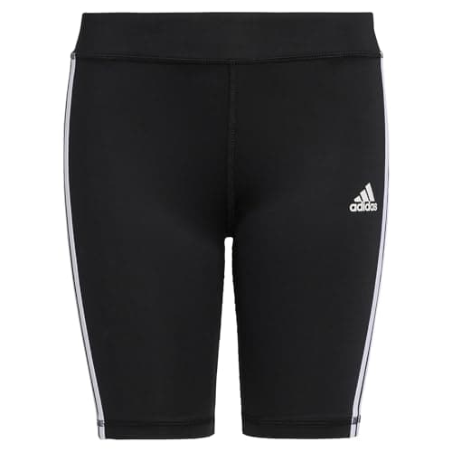 Image of adidas Girls' Little Detached Waistband 3 Stripe Bike Short, Black, Small (Plus)