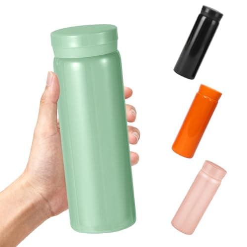 Image of 300ml Small Flask, Reusable Vacuum Insulated Stainless Steel Insulated Tumbler Water Bottle with Leakproof Lid for Hot & Cold Drinks, Portable Coffee Mug for Travel (Light Green)