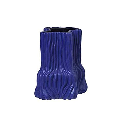 Image of Broste Copenhagen 14445412 Earthenware Vase, Blue