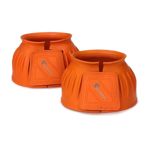 Image of Shires ARMA Touch & Close Over-Reach Boots Large Orange