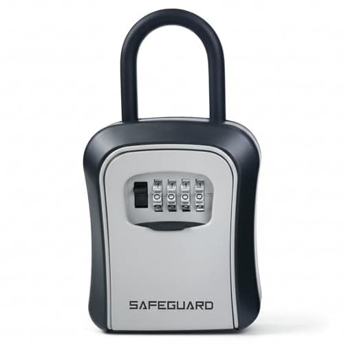 Image of D&S London® Safeguard Shackle Key Safe Lock Box Hangable Police Approved KeyBox Alloy body Secure Combination Padlock outdoor Key hider for Airbnb, Home, Garage, Office, waterproof & Durable