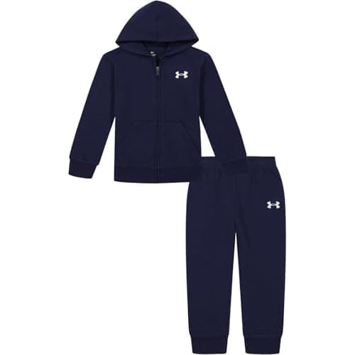 Image of Under Armour Boys Branded Logo Fz Set Baby Navy/White 18-24 Months