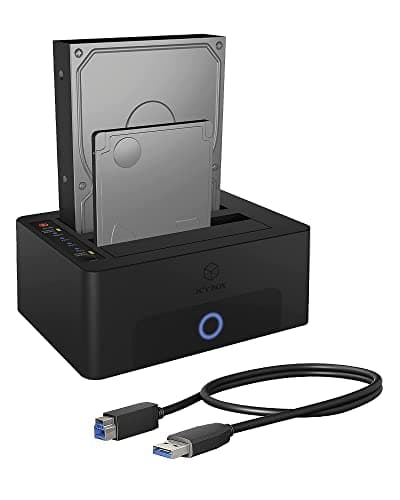 Image of ICY BOX Dual HDD / Hard Drive Docking Station USB 3.0 for SATA 2.5 Inch & 3.5 Inch Hard Drive Clone Station & Reader Adapter External Black IB-1232CL-U3