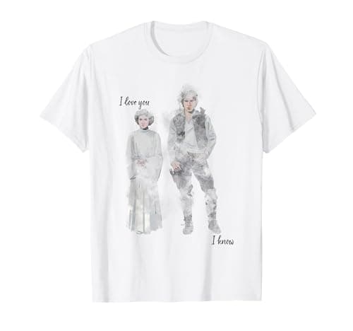 Image of Star Wars Princess Leia Han Solo Valentine’s Wedding Love T-Shirt