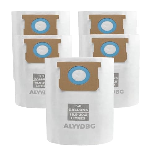 Image of Replacement for Shop vac Type E - 9066100 90661 906-61 Shop-Vac 5-8 Gallon Disposable Collection Filter Bags 5 PCS