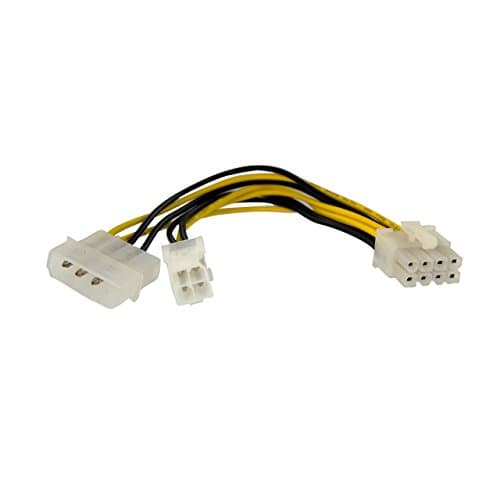 Image of StarTech.com 6 Inch 4 Pin to 8 Pin EPS Power Adapter with LP4 - F/M - ATX to EPS Power Adapter (EPS48ADAP)