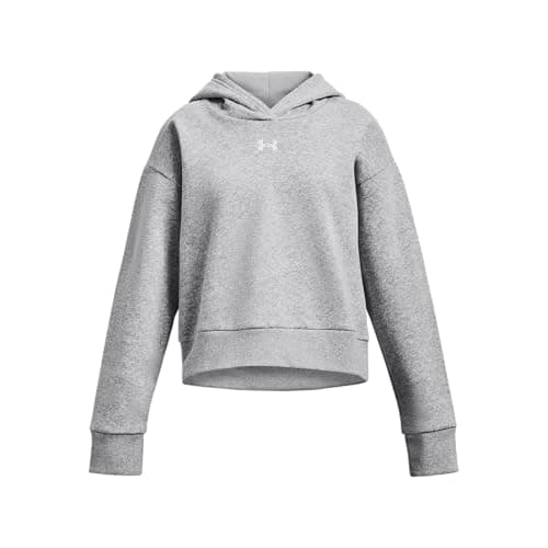 Image of Under Armour Girl's UA Rival Fleece Crop Hoodie Shirt