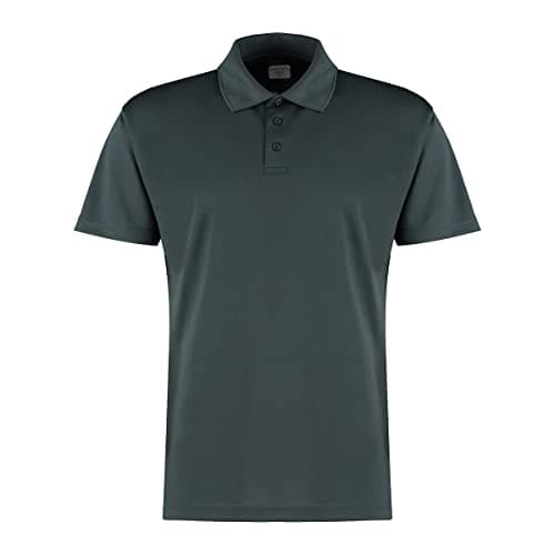 Image of Kustom Kit Men's Cooltex Wicking Polo Shirt, Graphite, XLG