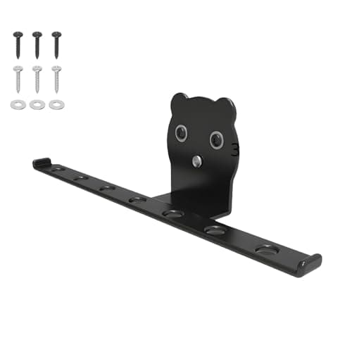 Image of Whoasyst Strong Garage Storage Mount Double Hook Wall Bracket Rubber Varnished Against Oxidation for Tools Up to 100 Weight Capacity Garden Tool Holder