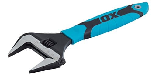 Image of OX Pro OX-P324610 Extra Wide Jaw Adjustable Wrench - Adjustable Plumbing Spanner with Soft Grip Handle - Multifunctional tool – 10 inch