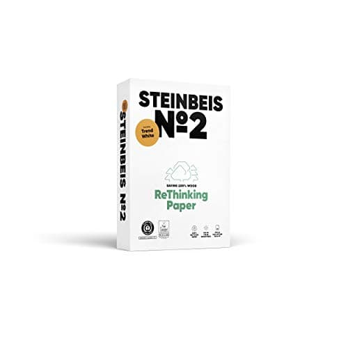 Image of STEINBEIS N°2 TRENDWHITE Reproduction Paper 100% Recycled Natural Colour 80 g A4 Blue Angel Ream of 500 Sheets