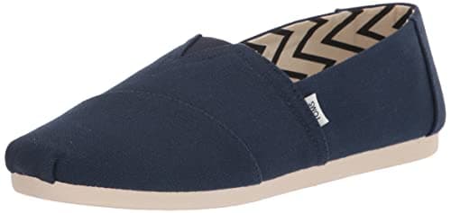 Image of TOMS Mens Recycled Cotton Alpargata Loafer Flat, Navy, 10.5 UK