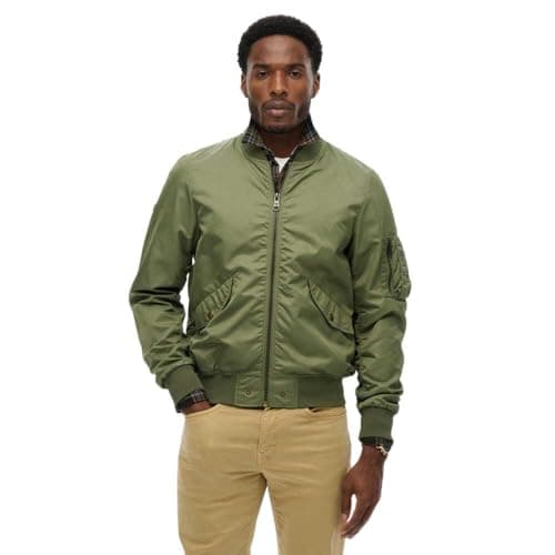 Image of Superdry Merchant MA1 Bomber Jacket L Army Green