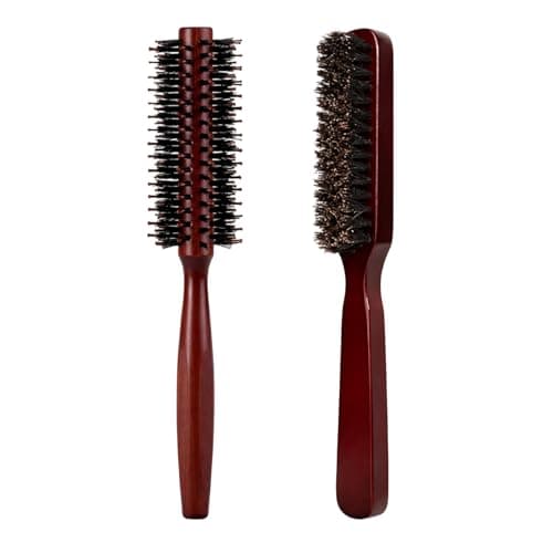 Image of 2Pcs Viking Roller Beard Brush, Beard Brush for Men with Round Design, Daily Grooming and Styling Tool for Fine or Curly Hair, Portable Beard Care Set with Ergonomic Handle